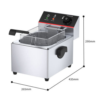 Коммерческое кухонное оборудование Электрическая Fryer Machine с производительностью в 265x410x290mm Размер