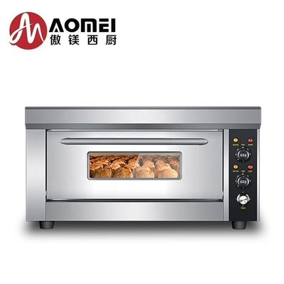 Коммерческая электрическая печь для пекарни с 1 слоем и 1 подносом 850x620x450 мм