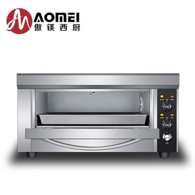 Коммерческая электрическая печь для пекарни с 1 слоем и 1 подносом 850x620x450 мм