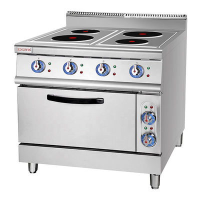 Коммерческая кухня 4 тарелки Электрическая кухня с духовкой 380V 800x900x950 мм