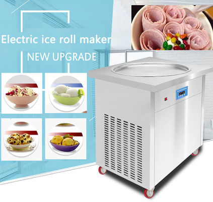 Одноквартирный Pan Thai Instant Fry Ice Cream Roll Machine Рефрижерант R404A / R410A