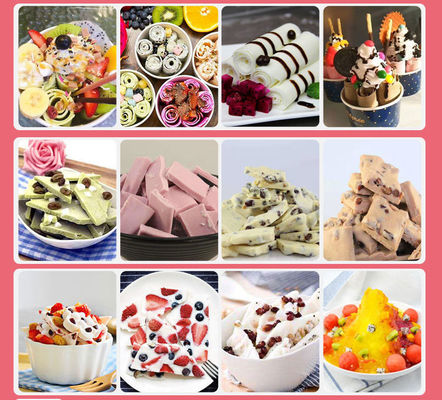 Одноквартирный Pan Thai Instant Fry Ice Cream Roll Machine Рефрижерант R404A / R410A