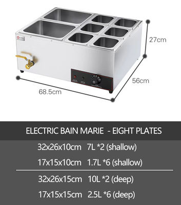 Коммерческий суп из нержавеющей стали Bain Marie Food Warmer для гостиницы Ресторан Буфет