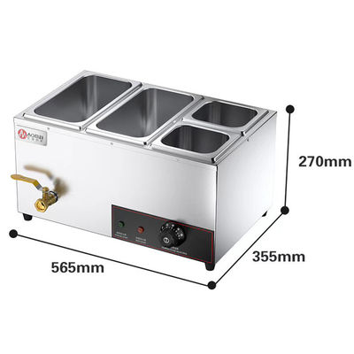 Коммерческий суп из нержавеющей стали Bain Marie Food Warmer для гостиницы Ресторан Буфет