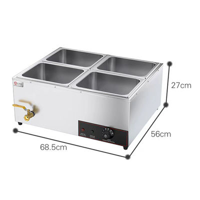 Буфет из нержавеющей стали Обогрев Bain Marie для ресторанов Сервирование Растительное питание