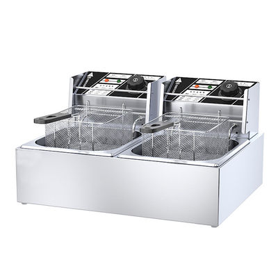 Горячая собака быстрое питание 12L Deep Fryer с 2,5 2,5КВт источник электроэнергии и 2 корзины