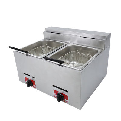 6L 6L двойной резервуар газовая жарка для приготовления жарки пищи на столе в коммерческой кухне