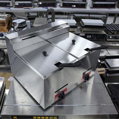 Нержавеющая сталь 2 резервуара 2 корзины ГПГ для коммерческой газовой жарки 12 л
