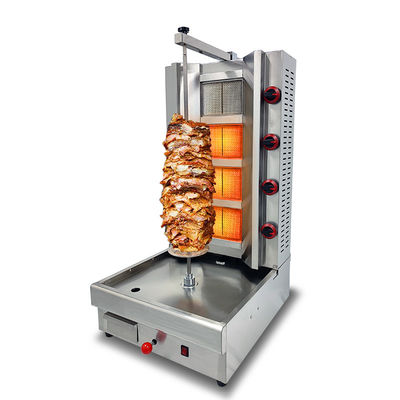 Устойчивый PG-04 Коммерческий 4-горелка Doner Kebab Machine Газовая машина для ресторана Shawarma