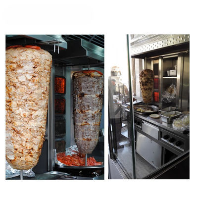 Высокомощный гриль мяса быстро и эффективно Доннер Кебаб Магазин Шаварма Машина