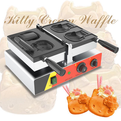 110v 220v AM-02CO Непривязчивая кастрюля в форме животного Hello Kitty мороженое вафли конусная машина